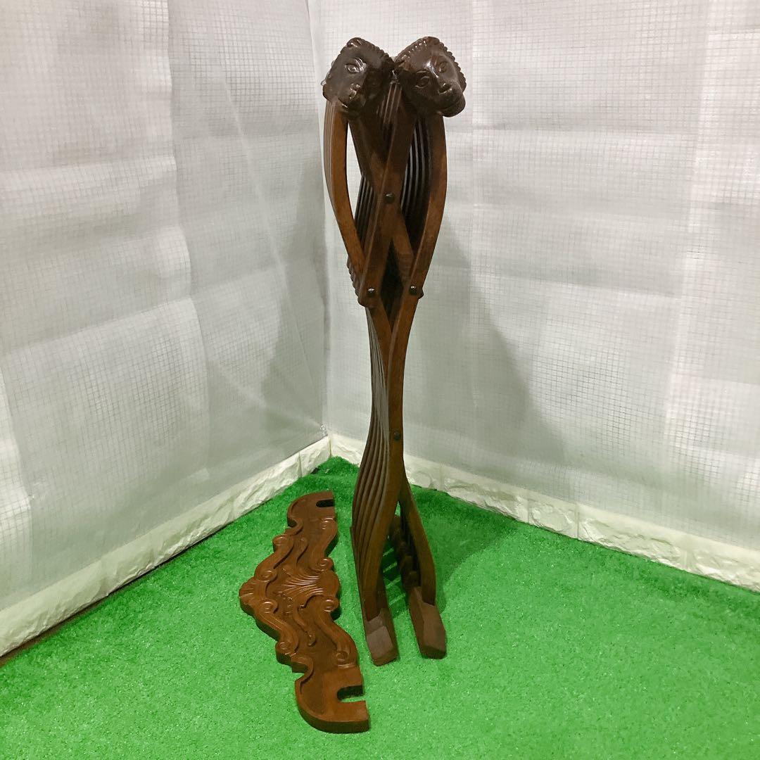 美品 イタリア製 サヴォナローラ チェア ライオンチェア 折り畳み椅子