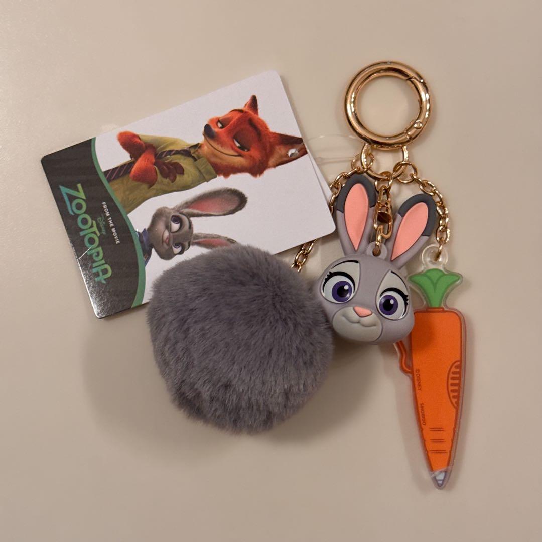 【新品】ズートピア ニック ジュディ 立体チャーム キーホルダー しまむら