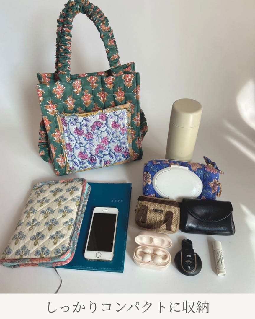 ふんわりインド綿2wayトートバッグ 斜めかけ 軽量 レディース カジュアル