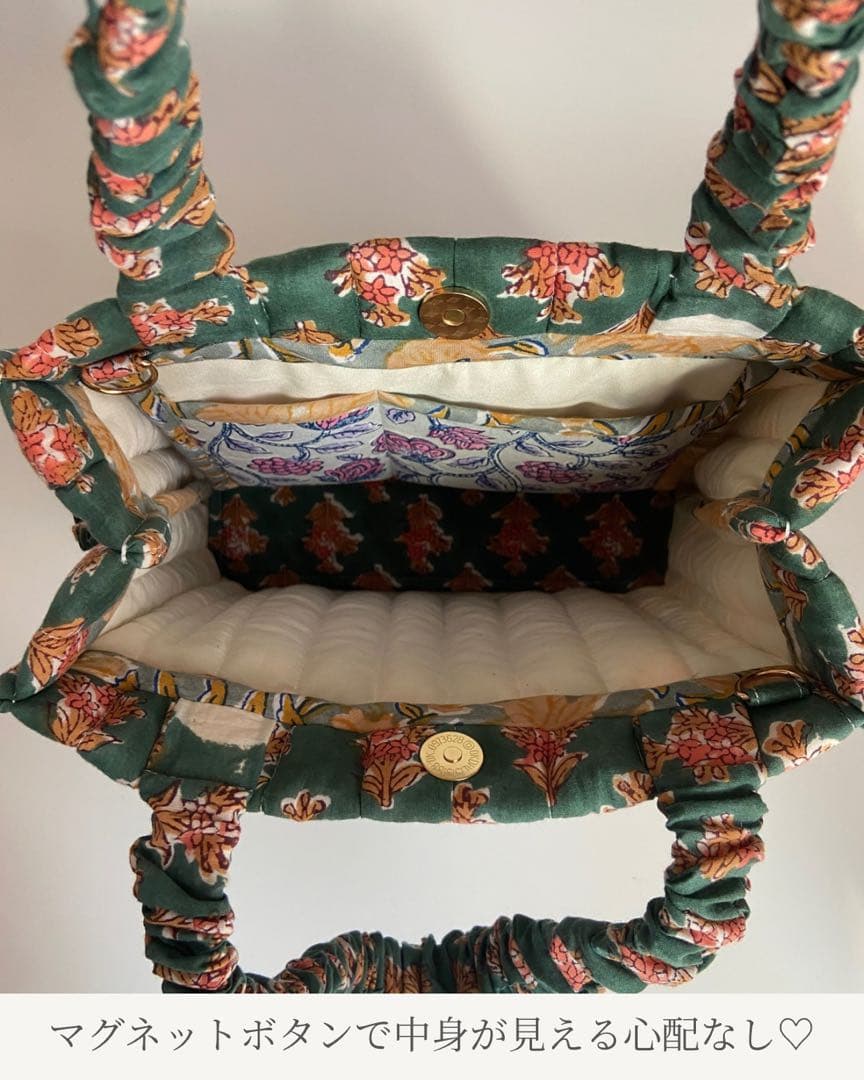 ふんわりインド綿2wayトートバッグ 斜めかけ 軽量 レディース カジュアル