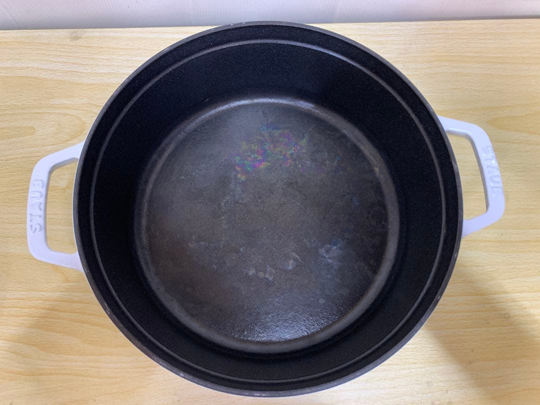 【中古】STAUB LA COCOTTE 白26cm MM70723-2