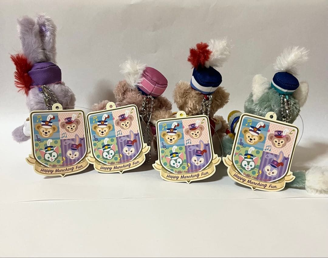 TDS ダッフィー　ハッピーマーチングファン　ぬいぐるみストラップセット