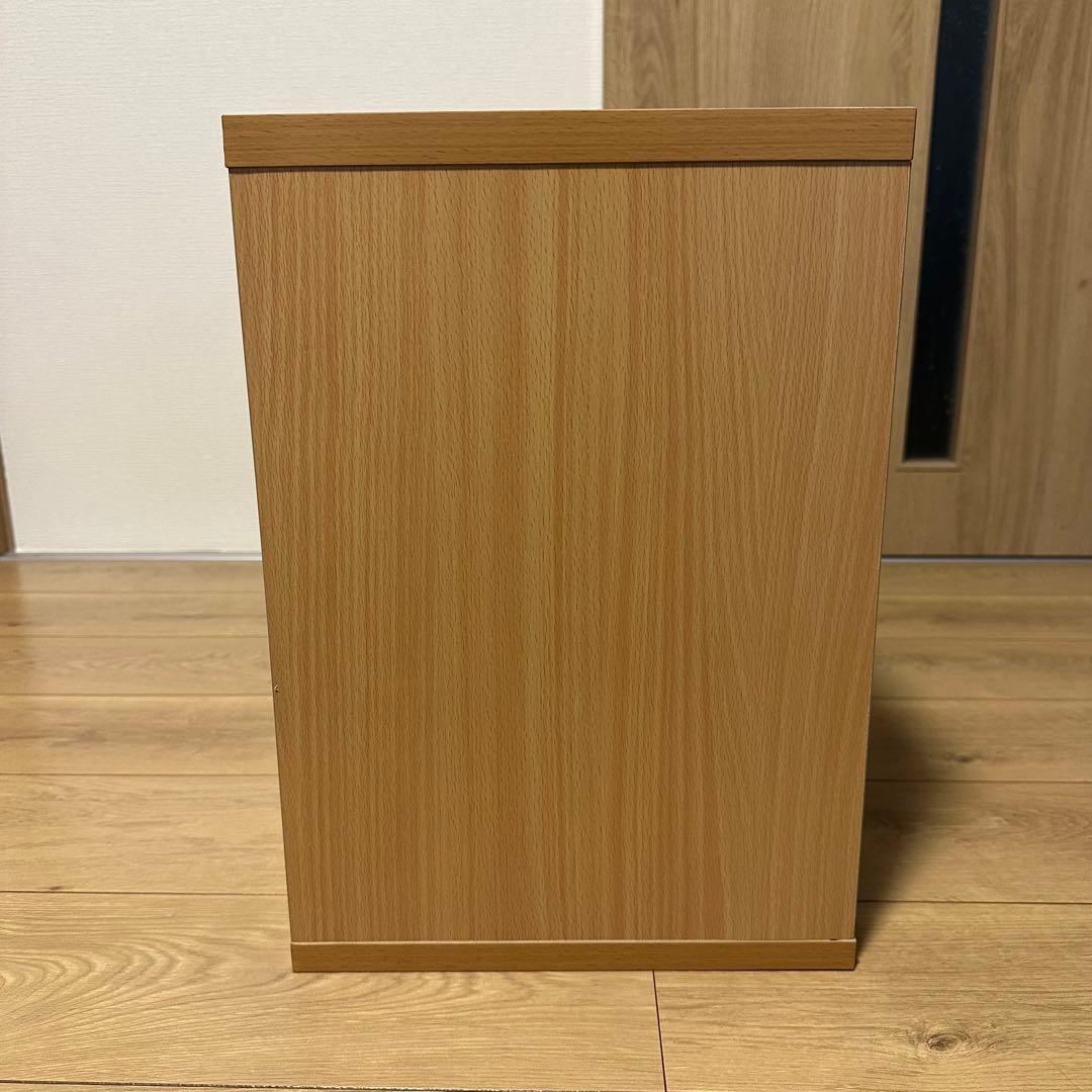 未使用 薄型フラップシューズラック NA/1W75 ナチュラル ベルーナ