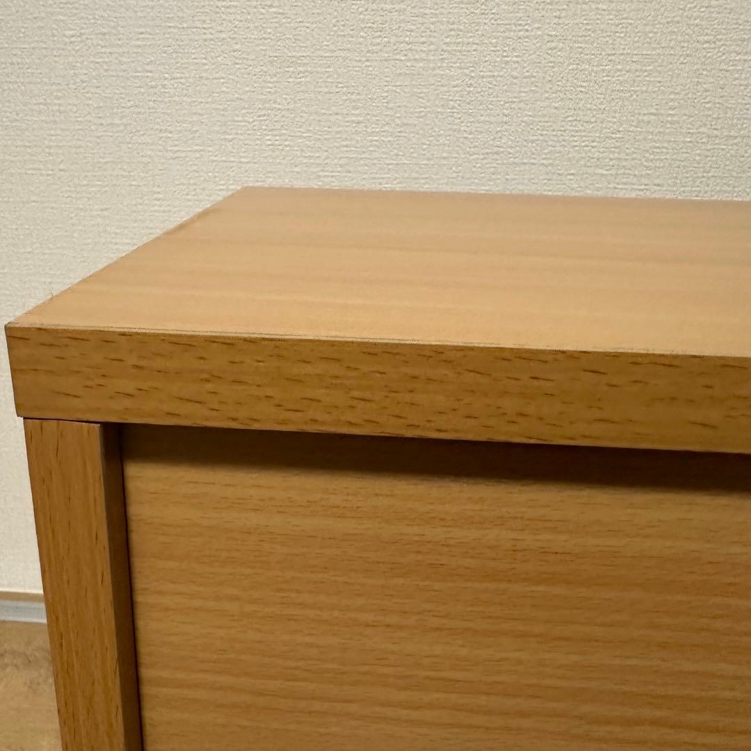 未使用 薄型フラップシューズラック NA/1W75 ナチュラル ベルーナ