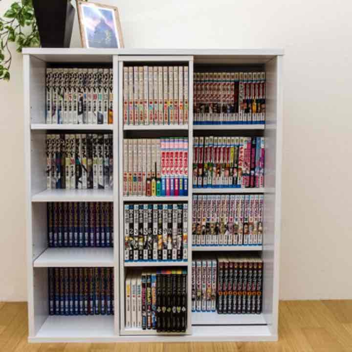 送料無料！スライド式書棚