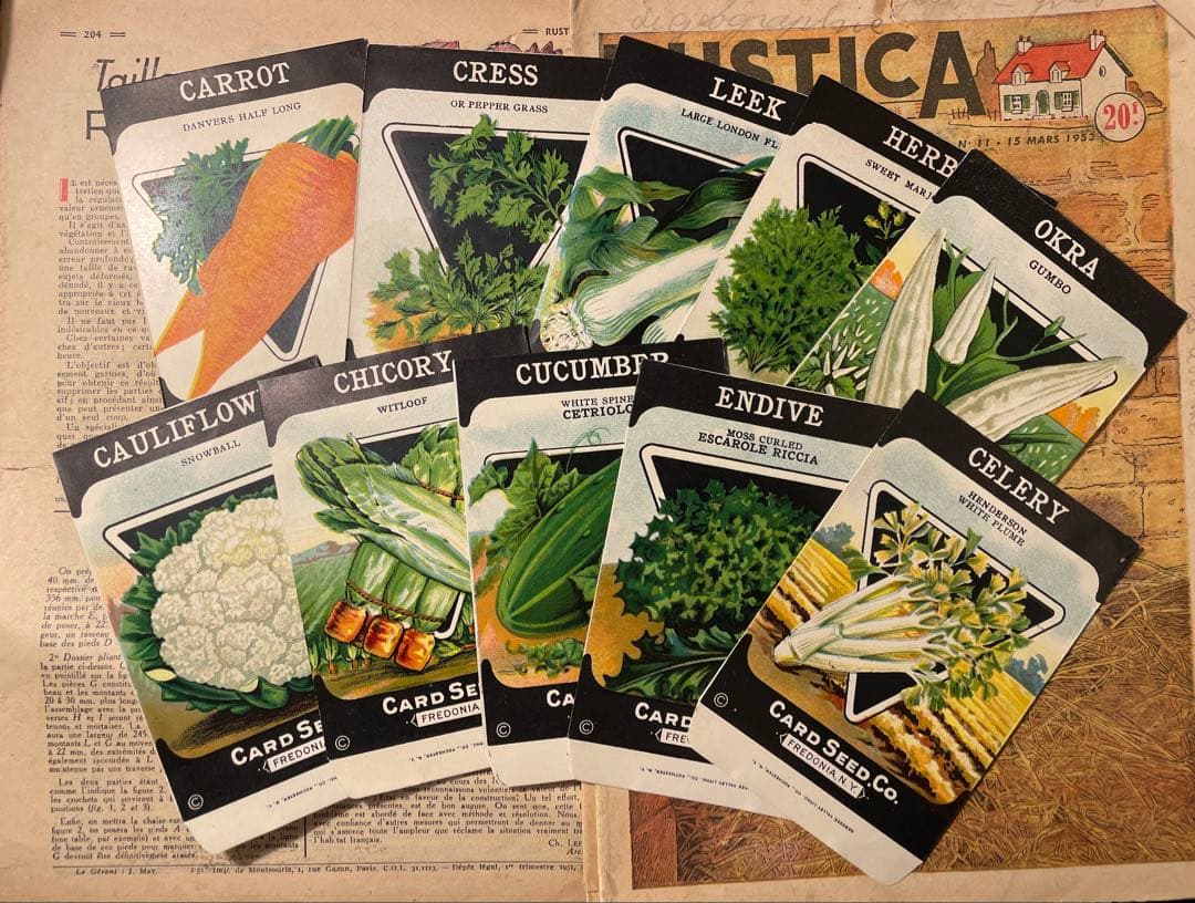 海外　ヴィンテージ　シードパケット10枚　aジャンクジャーナル