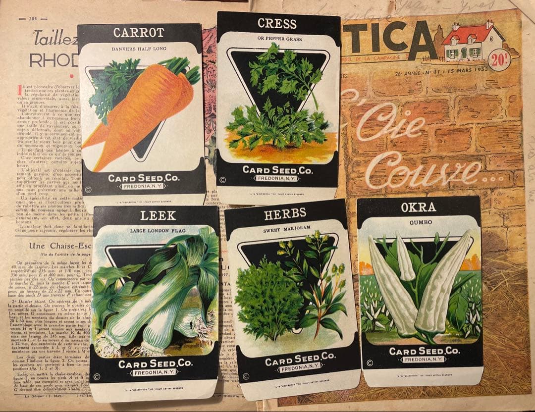 海外　ヴィンテージ　シードパケット10枚　aジャンクジャーナル