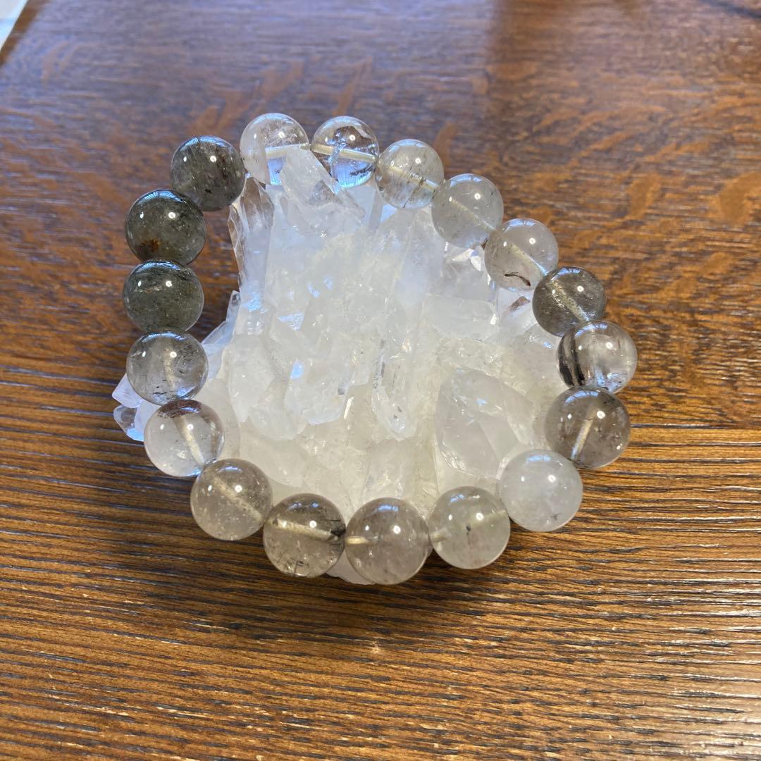 透明　☆虹入り☆ 水晶クラスター&ルチルクォーツ　ポイント