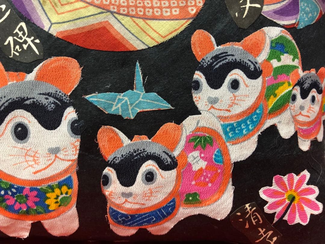 一閑張り　一閑張りバック　正絹古布　鯛車　福良雀　狛犬　犬張子　いっぱい　可愛い