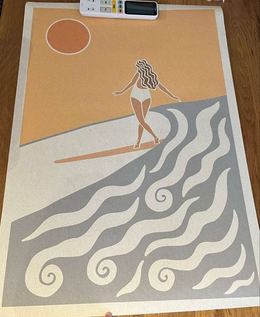 SURFER GIRL サーファー 壁掛けアート