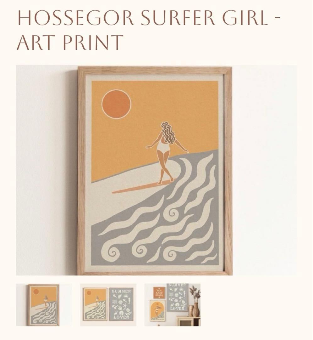 SURFER GIRL サーファー 壁掛けアート