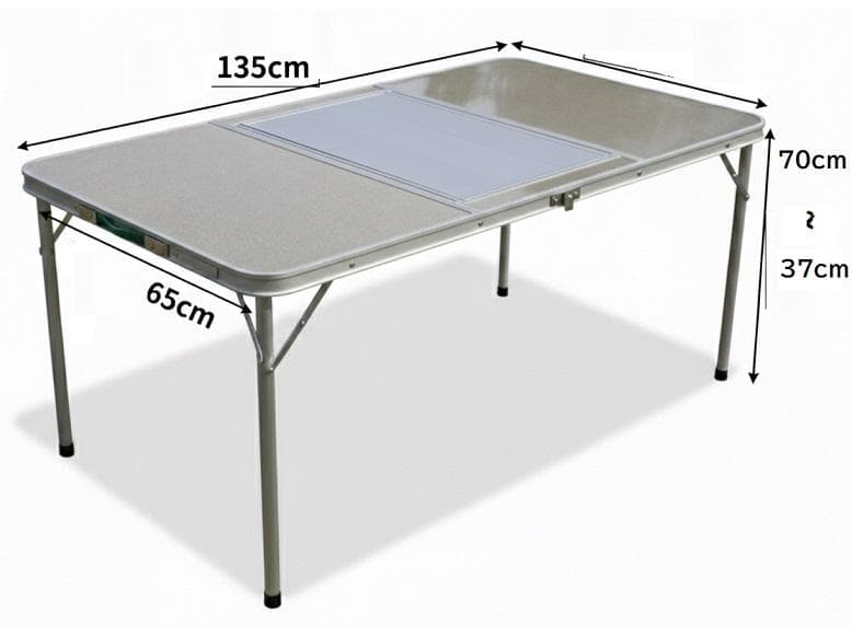 2WAYバーベキューテーブルOW-150 高さ変更可 ケース付 BBQテーブル