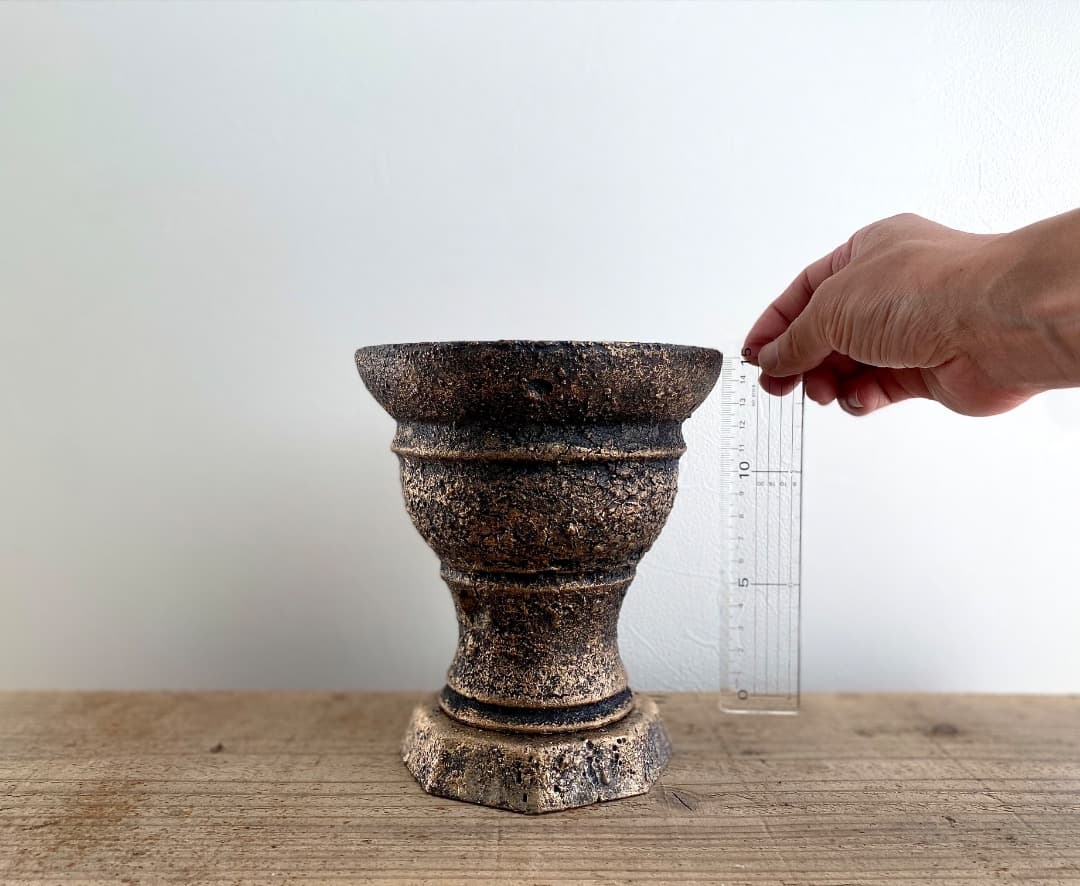 【Antler】Incomplete pot アンティーク ブロンズ ゴールド