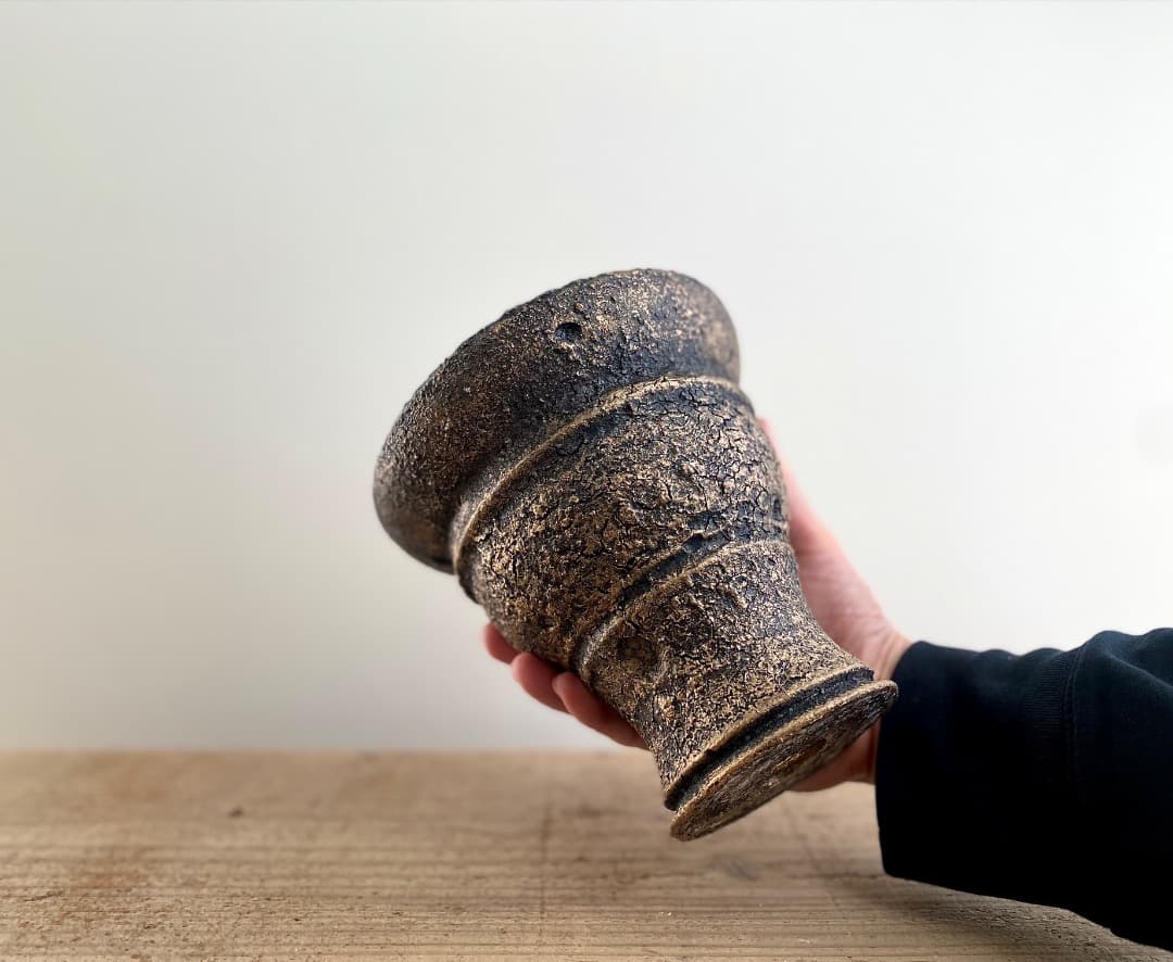 【Antler】Incomplete pot アンティーク ブロンズ ゴールド