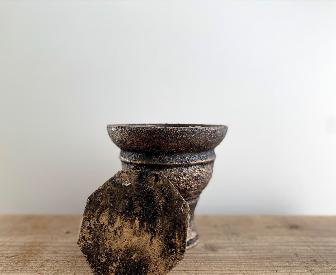 【Antler】Incomplete pot アンティーク ブロンズ ゴールド