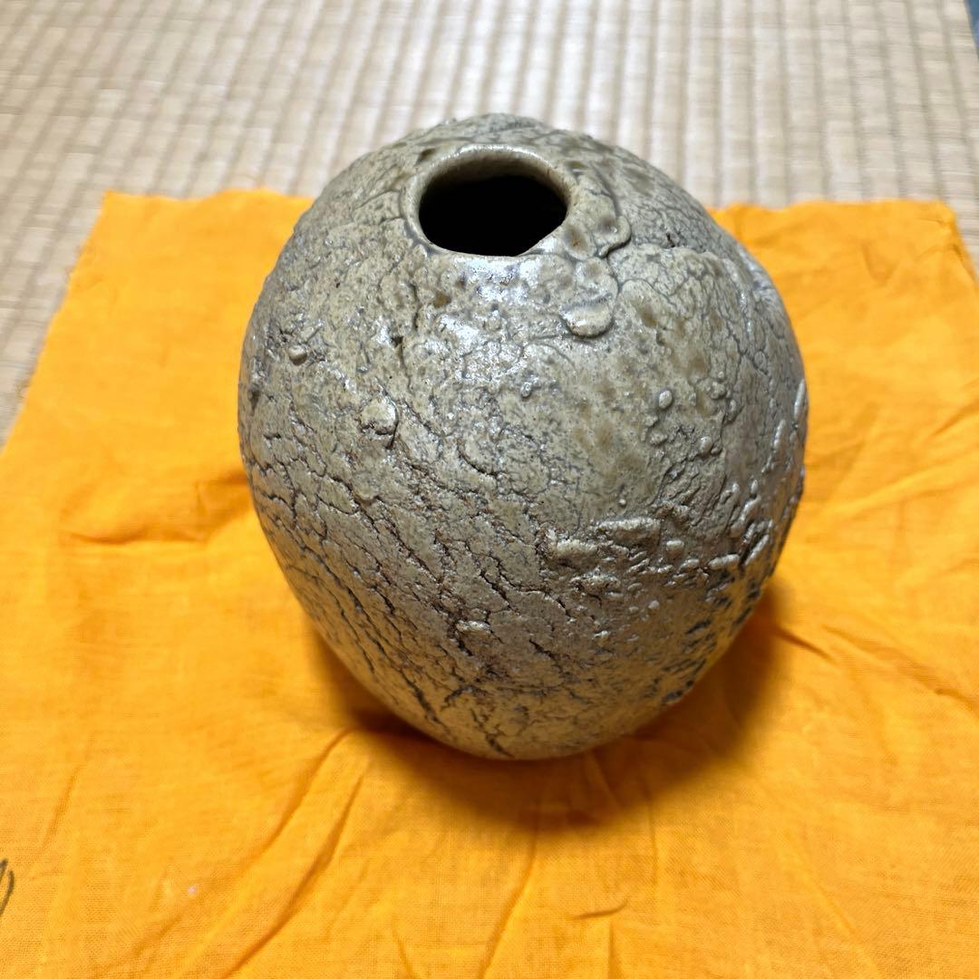 せともの一輪挿し　へび　陶芸作家一品もの