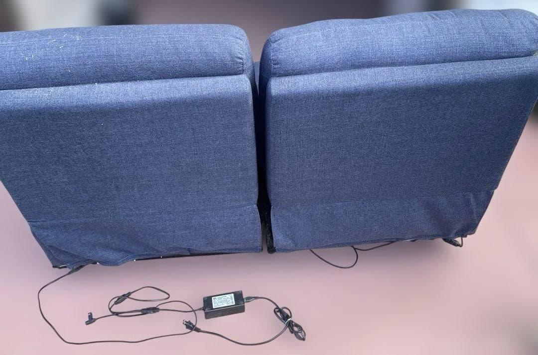 2人用　電動布張り　リクライニングソファ　家具　ソファベッド　インテリア