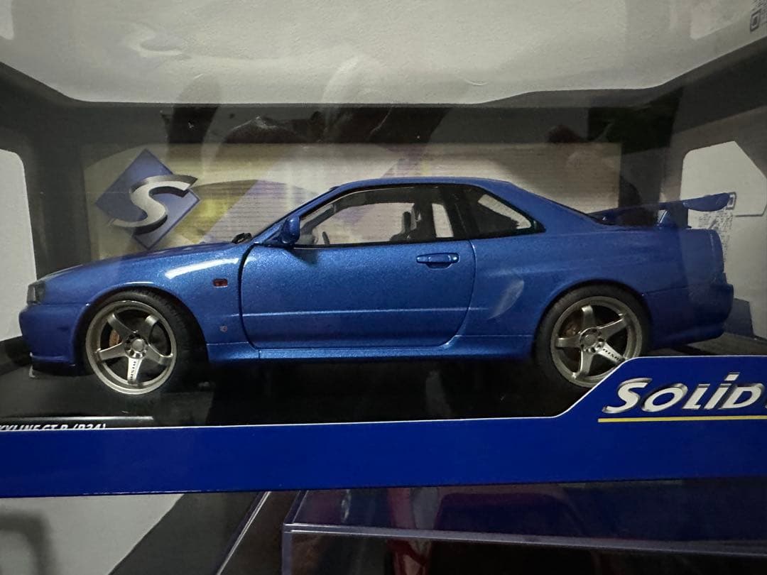 SOIDONissan GT-R R34 ミニカー 1/18 Blue