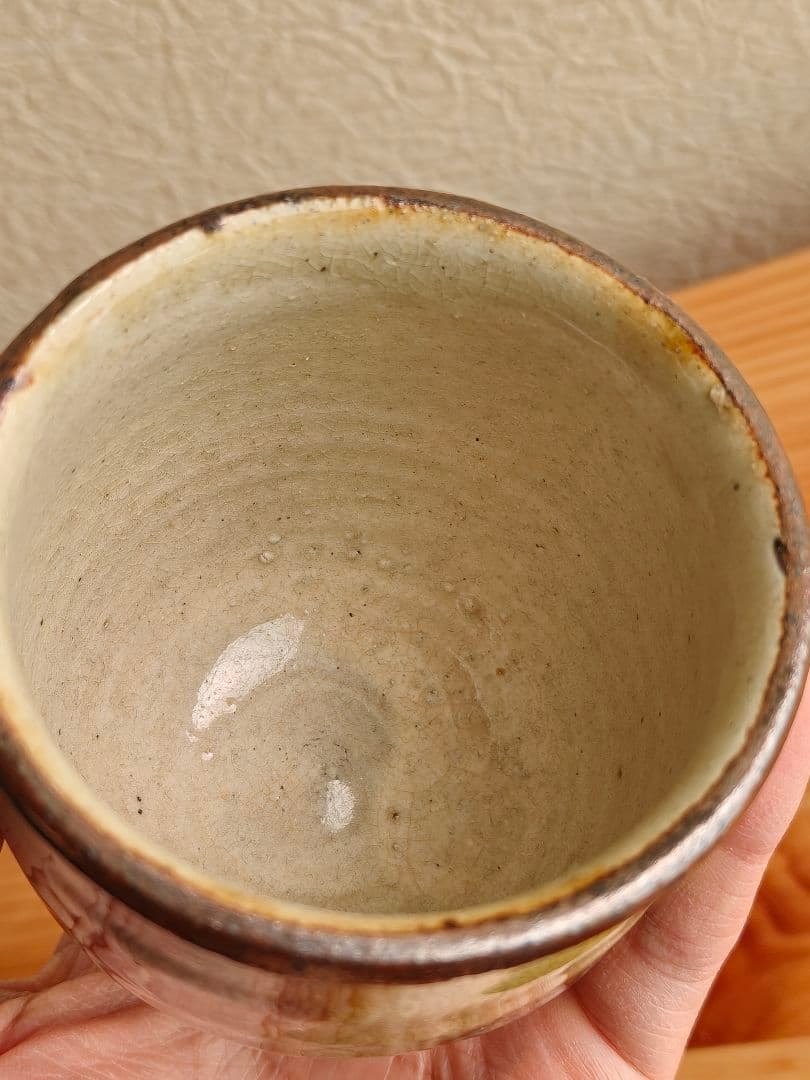 金城次郎　壺屋時代　点打　湯呑　民芸　やちむん