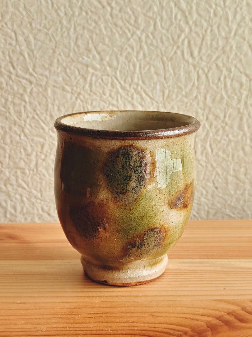 金城次郎　壺屋時代　点打　湯呑　民芸　やちむん