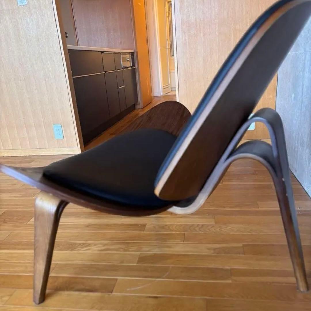 モダンデザイン 木製チェア 黒