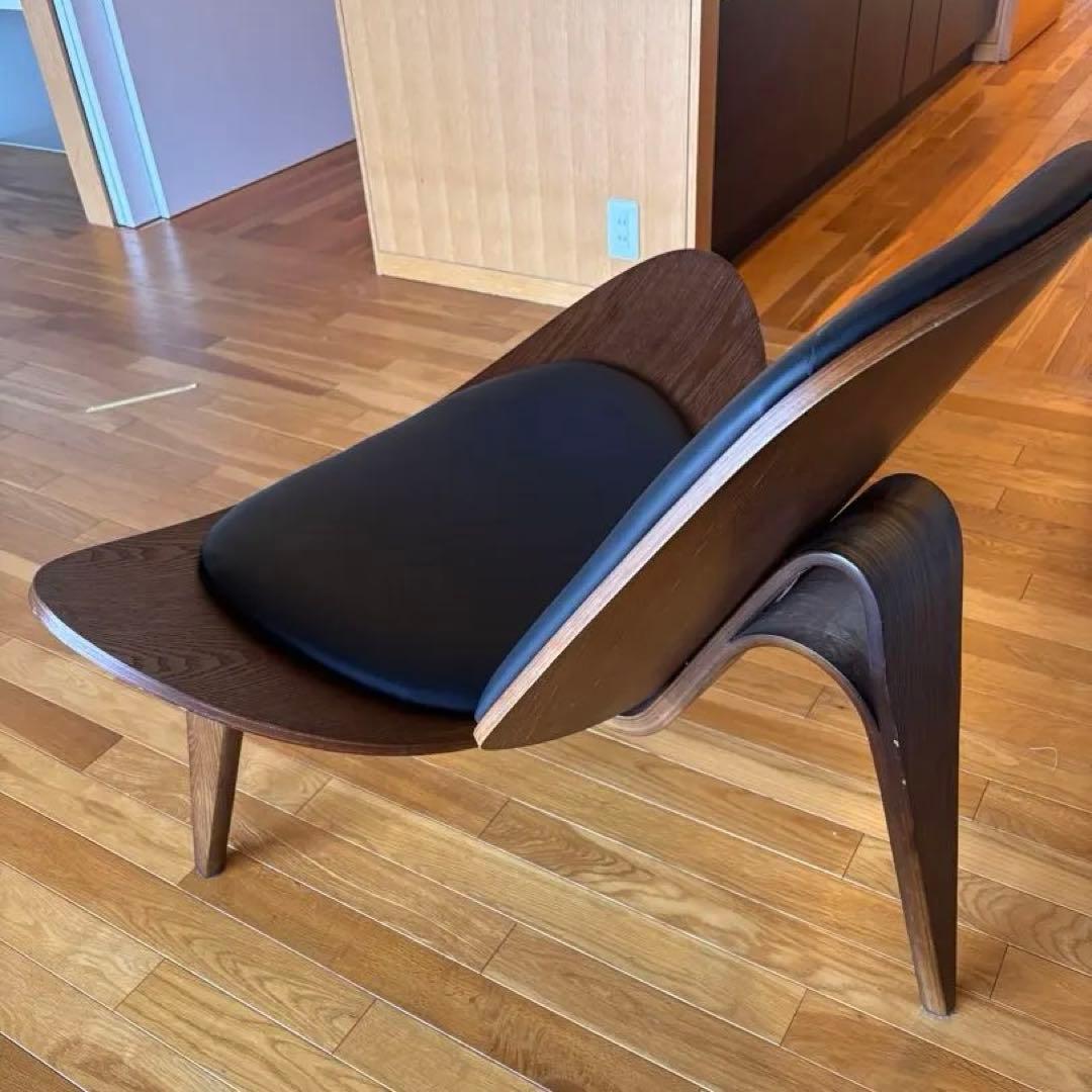 モダンデザイン 木製チェア 黒