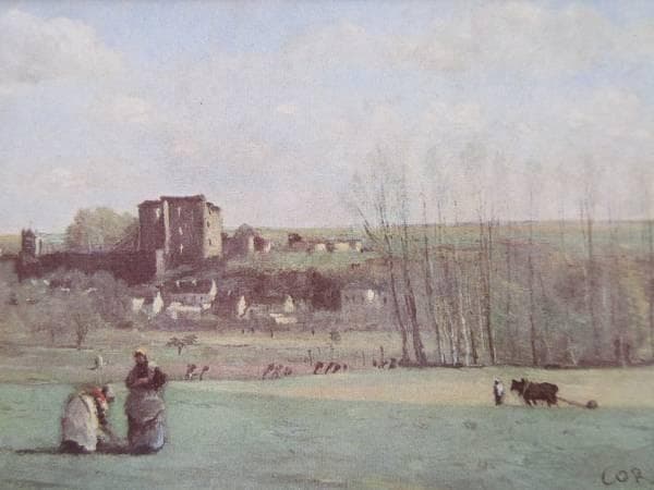 コロー　ラ・フェルテ・ミロンの風景　図録・レゾネより　額付