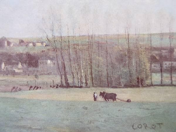 コロー　ラ・フェルテ・ミロンの風景　図録・レゾネより　額付