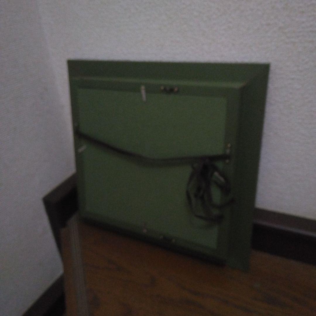 緑フレームの刻字作品