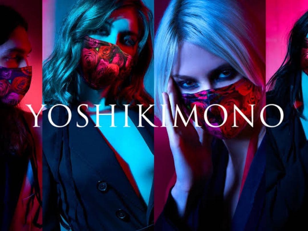 YOSHIKI YOSHIKIMONO マスク レッド×ブラック X JAPAN