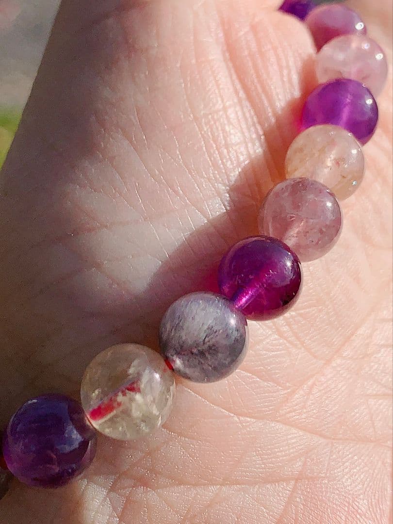 セイクリッドセブン（スーパーセブン）K00418 8.5ミリ 天然石ブレスレット