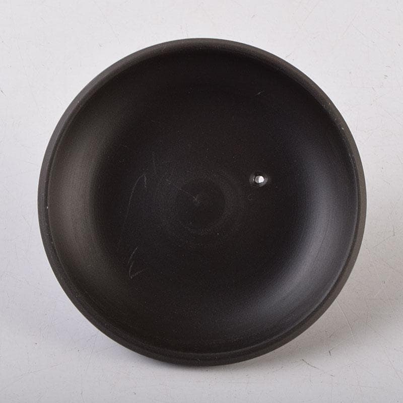 常滑焼　昭龍作　天目釉　福型小花文　急須　茶注　共箱　V　R9218