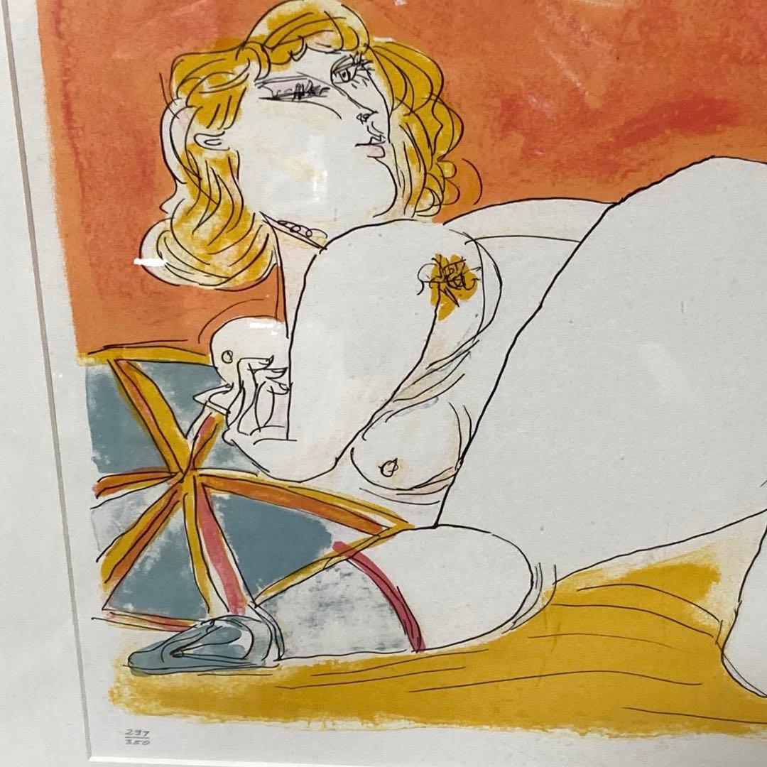 レア✨ 額装済　池田満寿夫　リトグラフ　544cm×726cm
