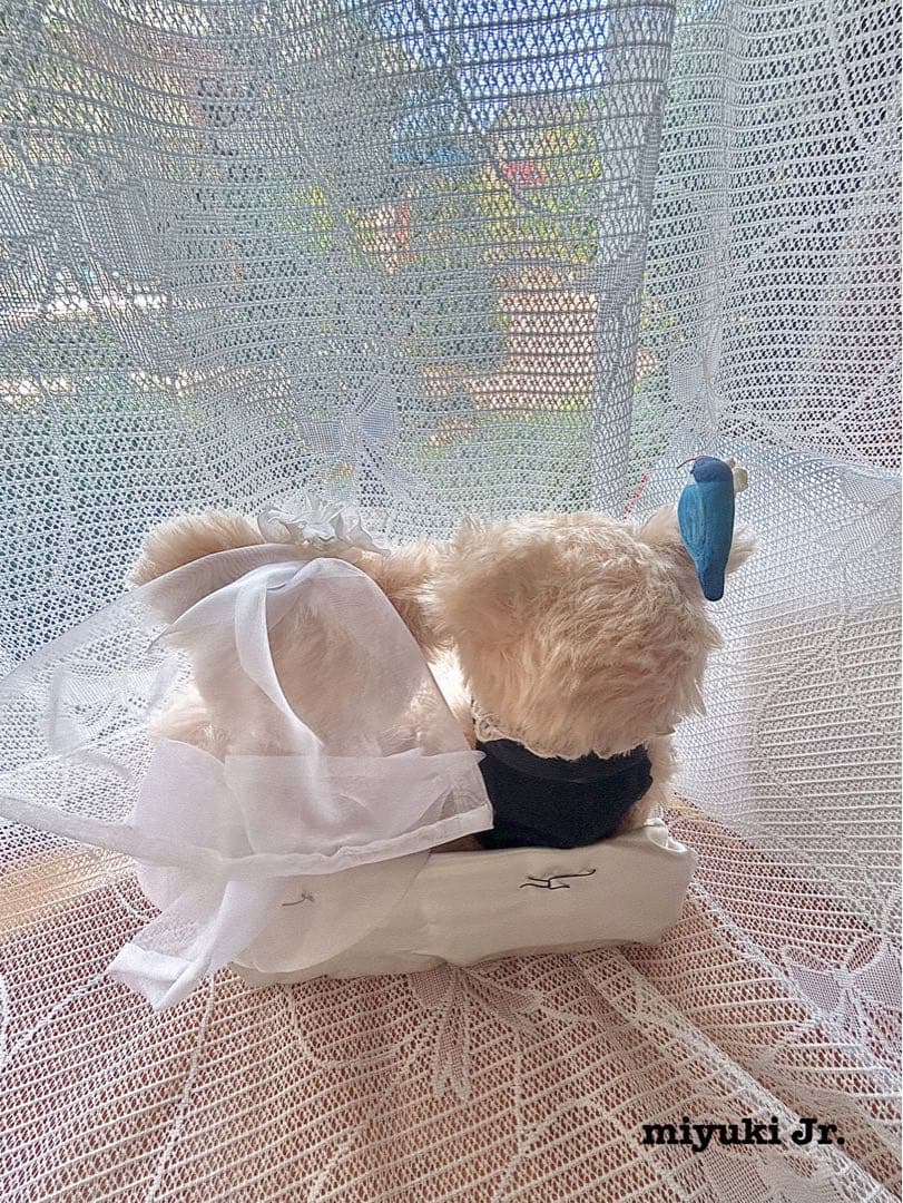 ハンドメイドテディベア　天然モヘア　ペアセット♡♡