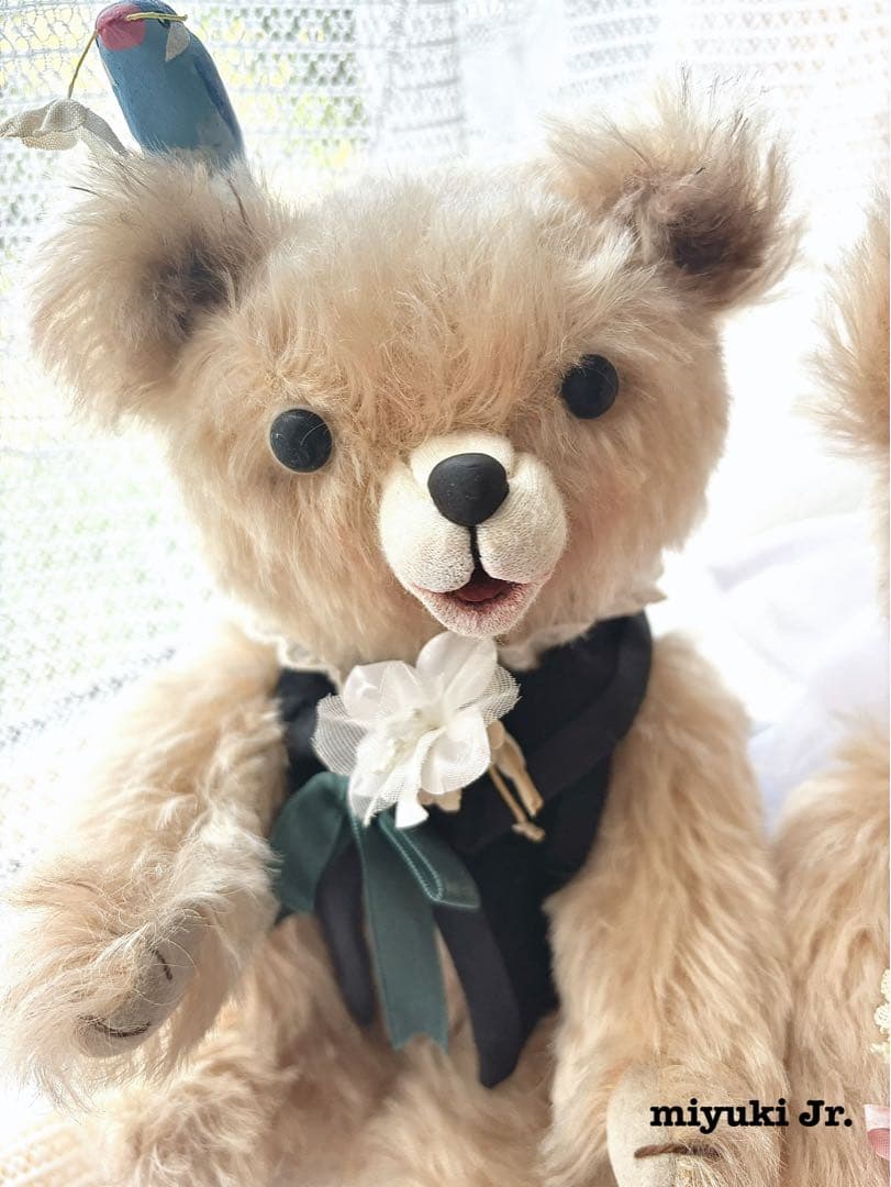 ハンドメイドテディベア　天然モヘア　ペアセット♡♡