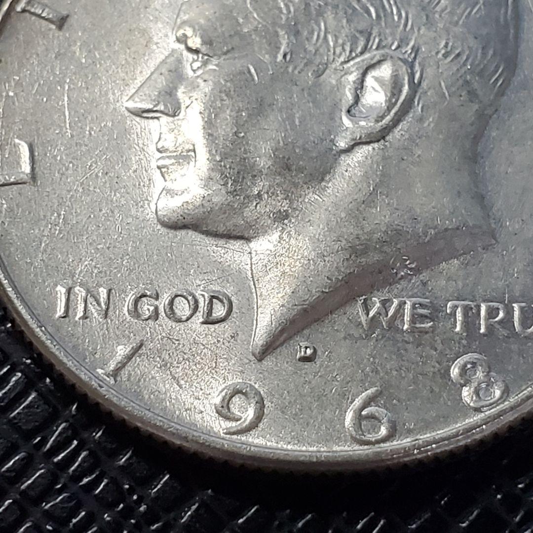 385.　銀貨　極美品　1968年　ケネディハーフダラー　