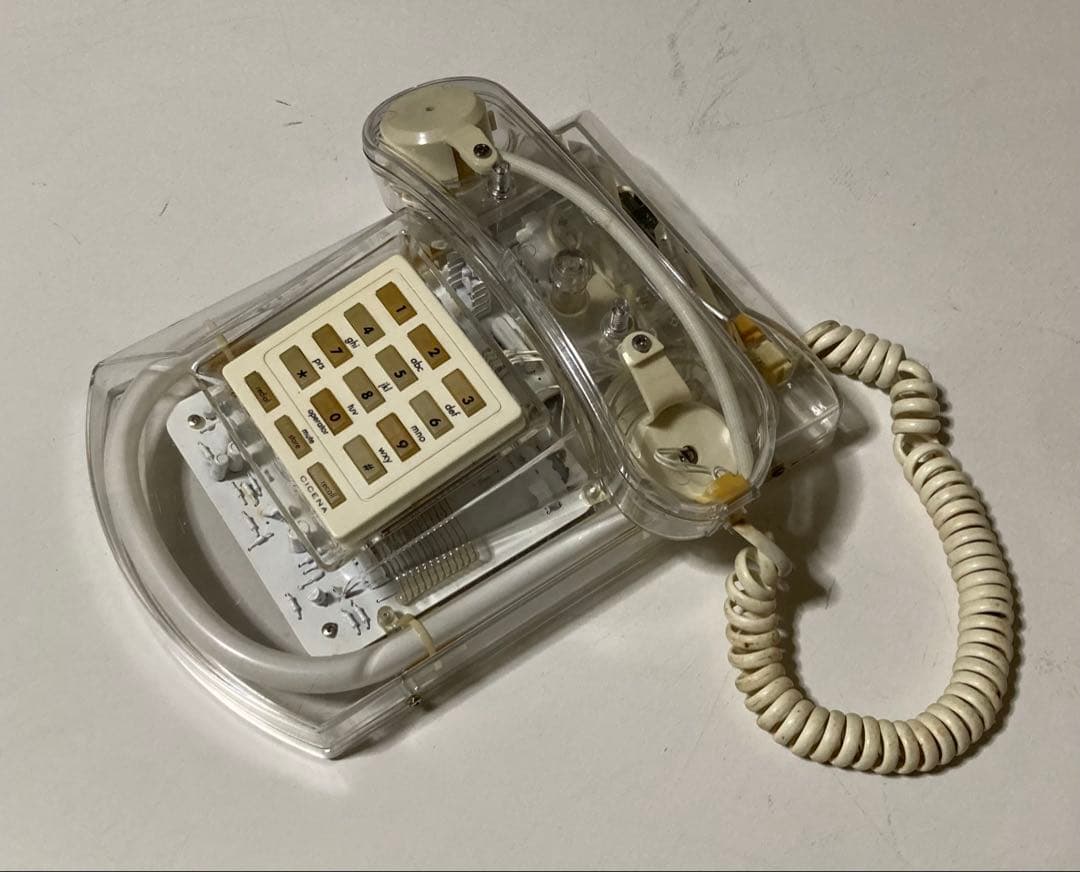 ⬛️ 希少！　貴重！⬛️ スケルトン　電話機！⬛️ シセナジャパン！⬛️ レトロ！