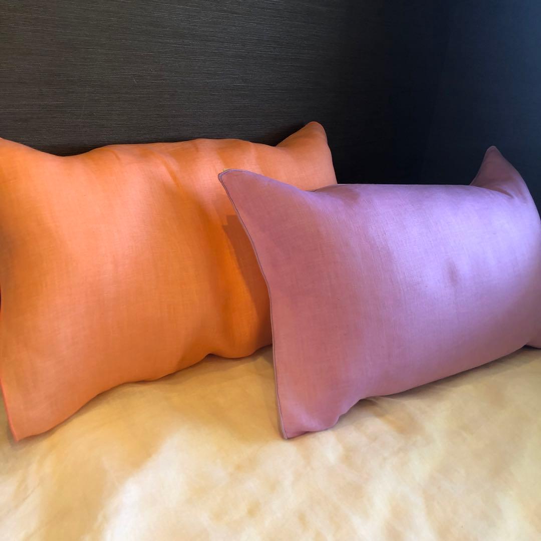 2枚セット　ヘンプ枕カバー　普通地　ヘンプ100% 快眠　99%抗菌 防臭　麻