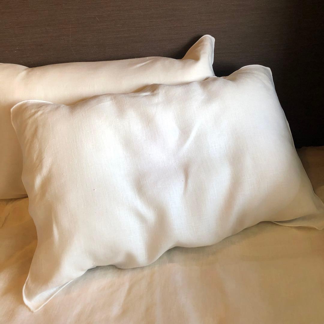 2枚セット　ヘンプ枕カバー　普通地　ヘンプ100% 快眠　99%抗菌 防臭　麻