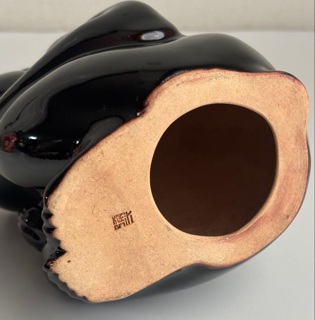 楠部彌弌　猿　作家　在銘有り　陶芸　置物　インテリア