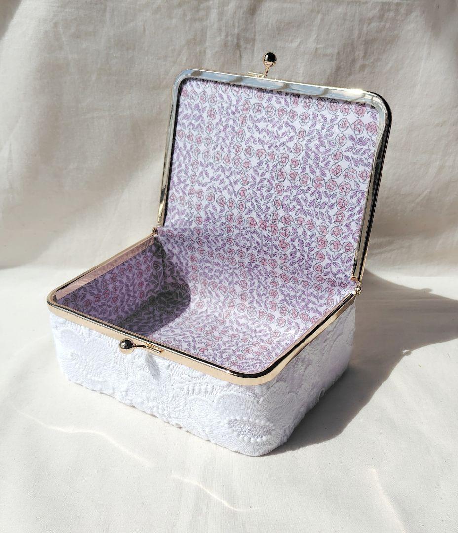 ミナペルホネン smile flower②（pink beige）ボックスがま口