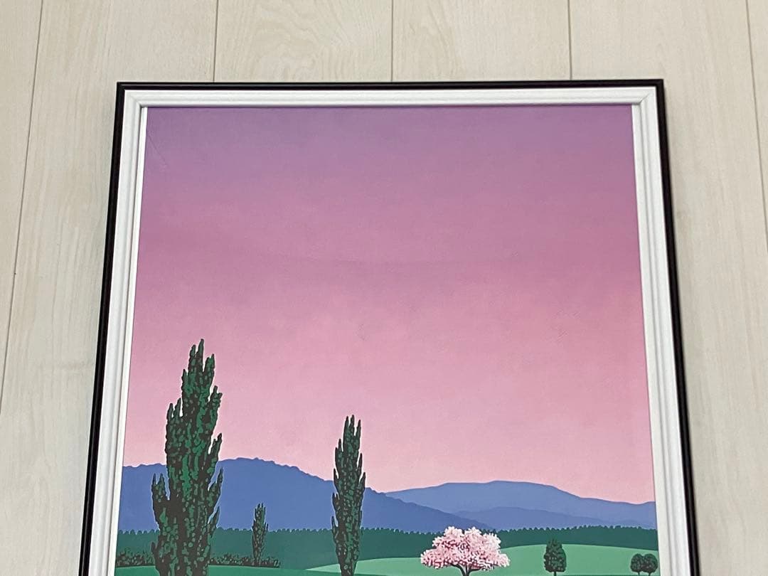【額縁付き】 永井博（Hiroshi Nagai） A2ポスター 緑紫