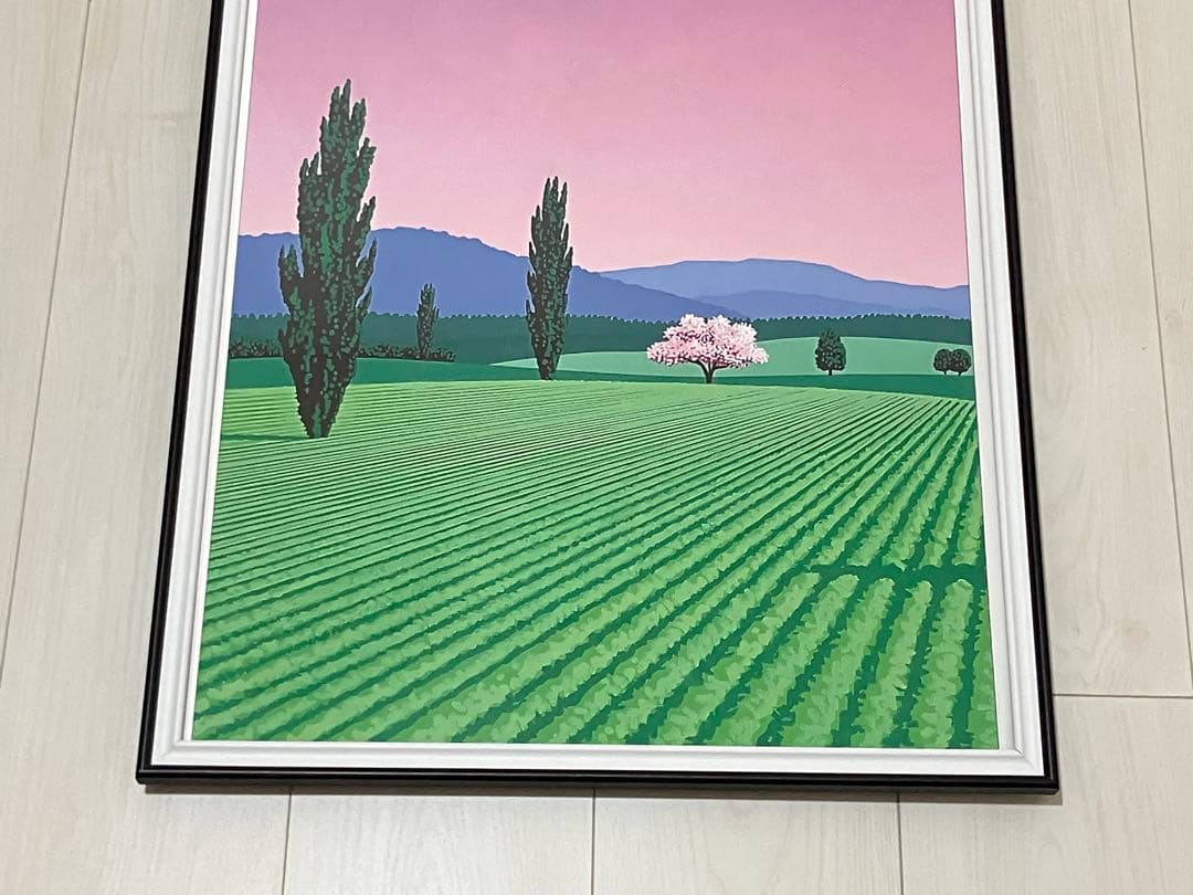 【額縁付き】 永井博（Hiroshi Nagai） A2ポスター 緑紫