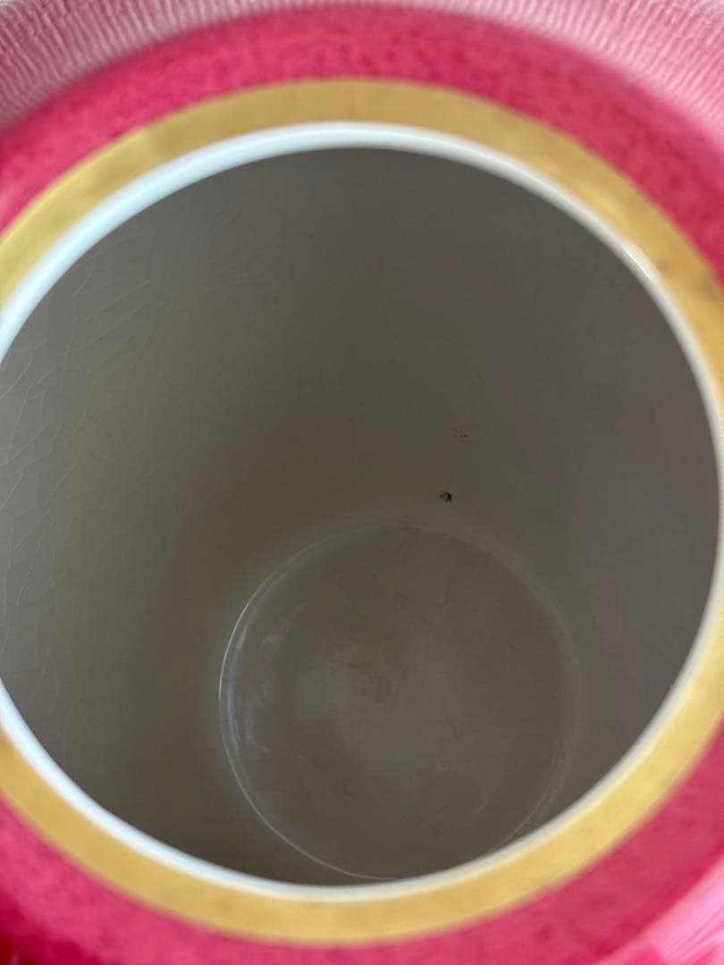 昭和レトロ NIKKO ダブルフェニックス 花瓶 金彩 赤釉 骨瓷