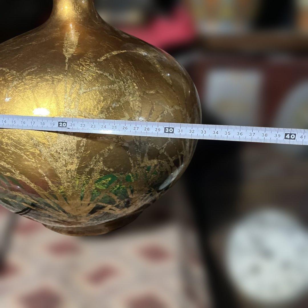 金箔花瓶、金箔銅製花瓶、花瓶 花器