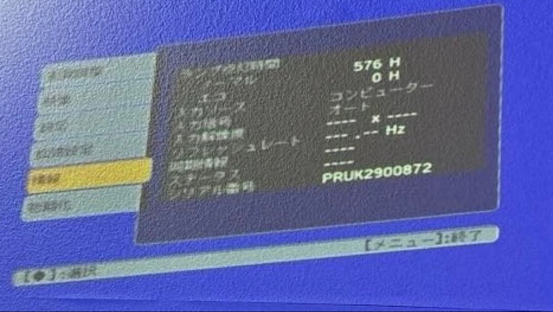 EPSON エプソン プロジェクター EB-W12 映像機器　ランプ時間576h