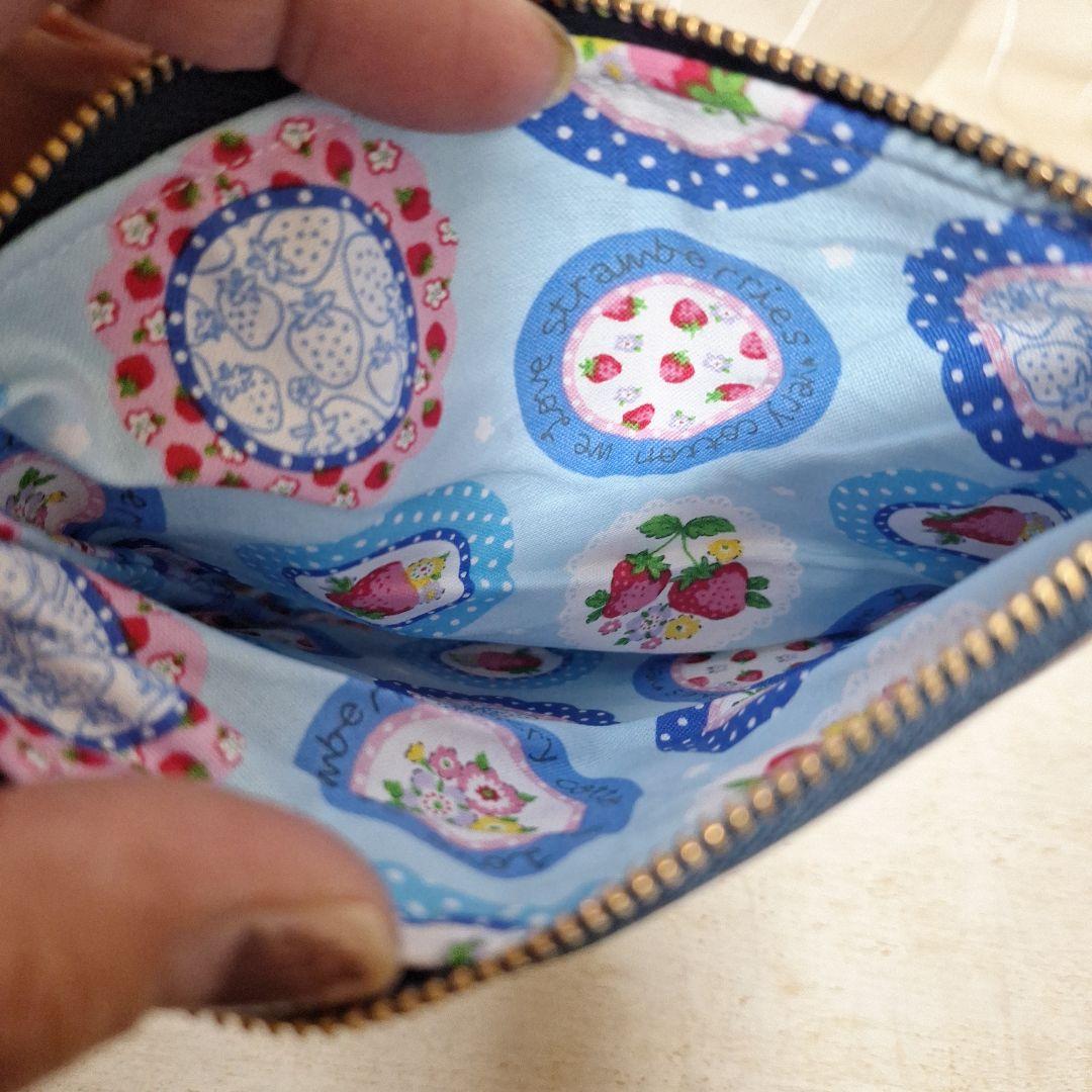 激レアねこパネル生地　ハンドメイド　ミニバック　フラットポーチ