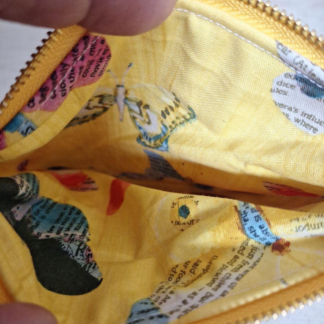 激レアねこパネル生地　ハンドメイド　ミニバック　フラットポーチ