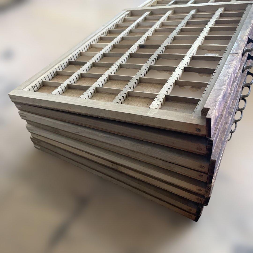 【珍】【取手付き】プリンタートレイ15枚【活版印刷】【古道具】