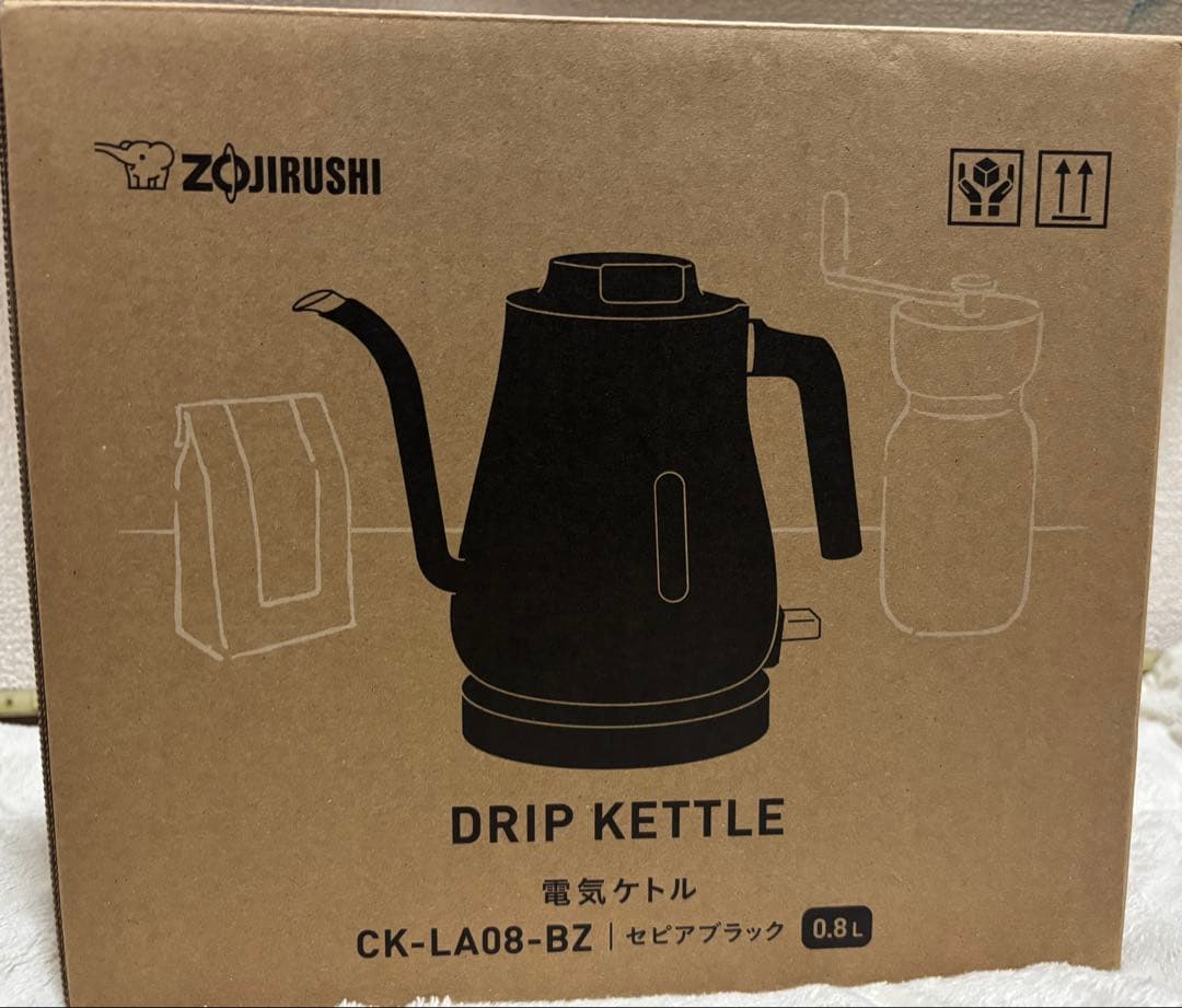 ck-la08-bz 象印電気ケトル 細口タイプ 0.8L セピアブラック